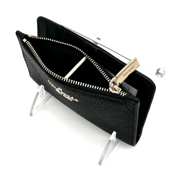 Kate Spade Leila Small Slim Bifold Wallet Black (NWT)